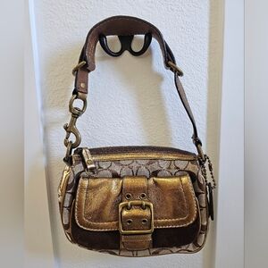 Rare Limited Edition Coach signature C bronze bag